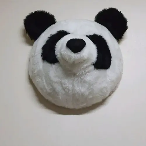 Cabeça de Urso Panda Falsa Taxidermia