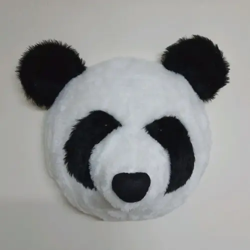 Cabeça de Urso Panda Falsa Taxidermia
