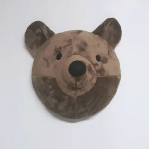 Cabeça de Urso Marrom Falsa Taxidermia