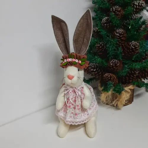 Kit Casal de Coelhos Decorativos