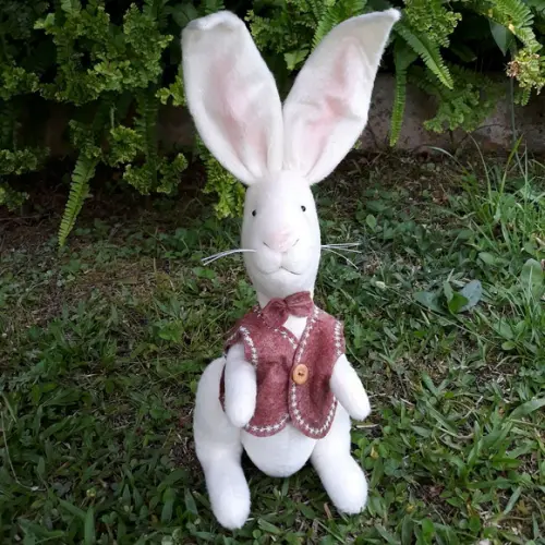 Kit Casal de Coelhos para Decoração