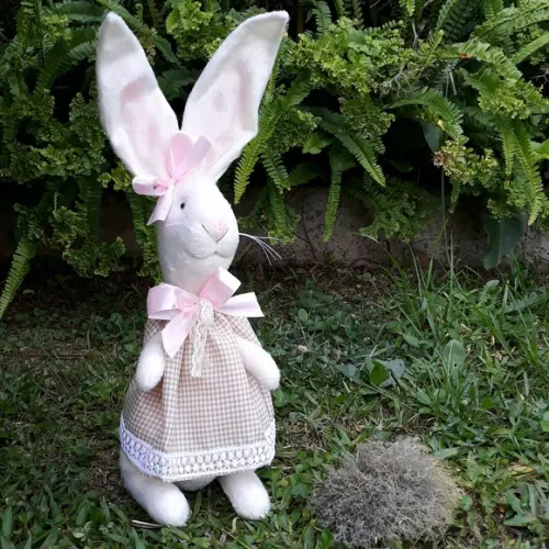 Kit Casal de Coelhos para Decoração