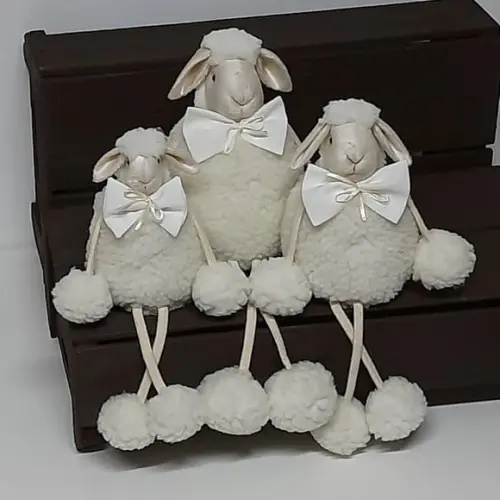 Kit Trio de Ovelhas com Pernas de Corda
