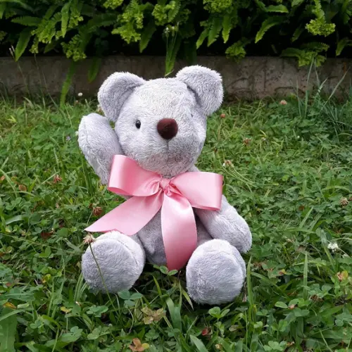 Kit Ursos para Decoração com Laço Rosa