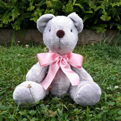 Kit Ursos para Decoração com Laço Rosa