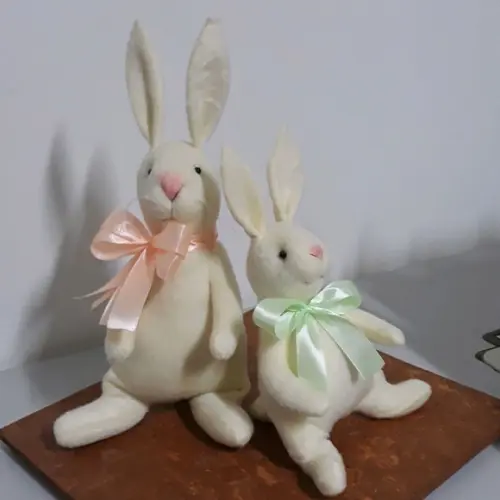 Trio De Coelhos Para Decoração