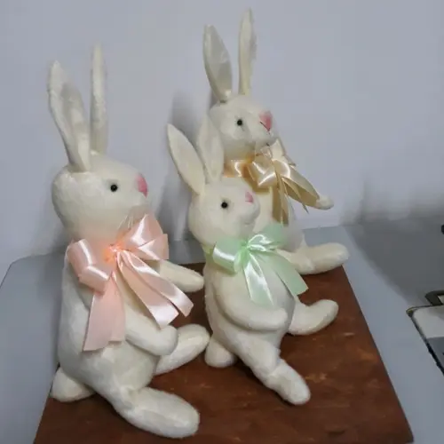 Trio De Coelhos Para Decoração