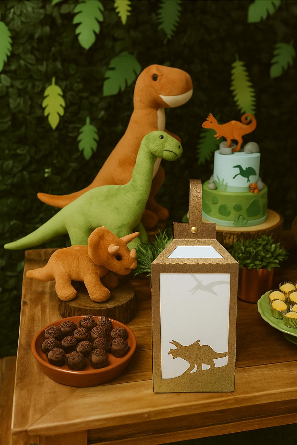 Dinossauros | Kit festa com 10 lanternas para decorar centros de 