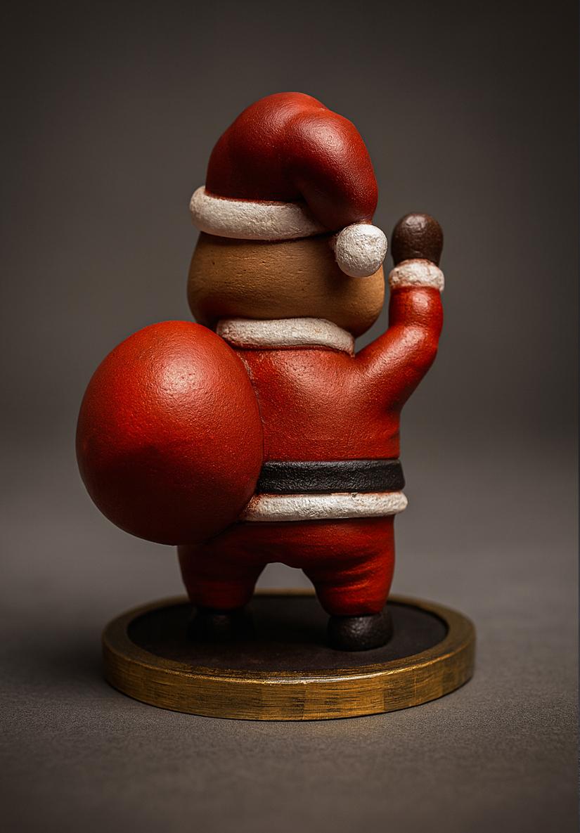 Capivara Natalina Enfeite Criativo de Natal Feito à Mão