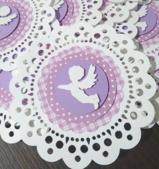 Anjo | Kit 15 Toppers para Centro de Mesa Personalizado