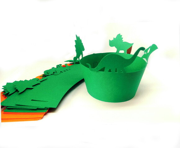Dinossauro | Kit 20 Saias Cupcake