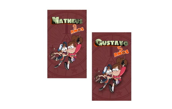 Gravity Falls | Kit 20 Adesivos Tubete Personalizado