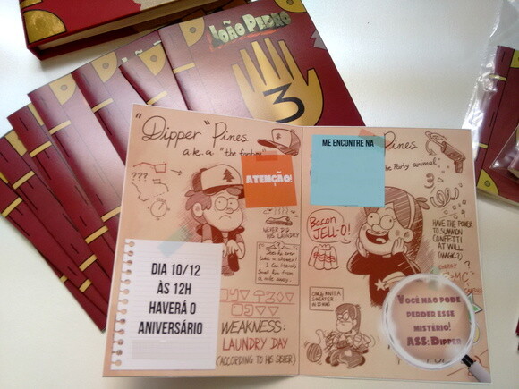 Gravity Falls | Kit 20 Convites Aniversário Personalizado
