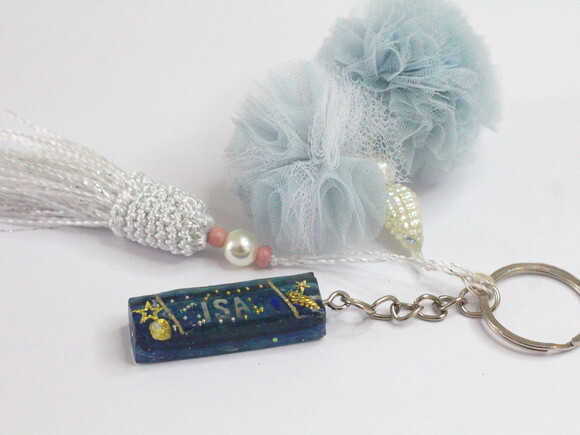 Kit 05 Chaveiros Letras Sortidas | Resina