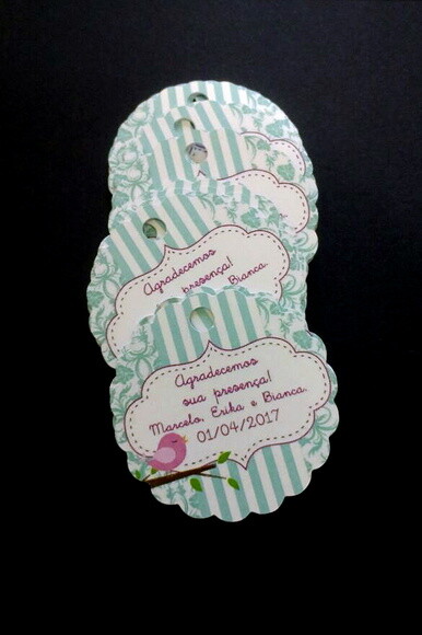 Kit 30 Tags Agradecimento Personalizadas