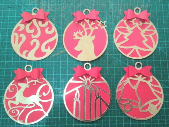 Natal | Kit 10 Apliques Bolas de Natal Decorativas