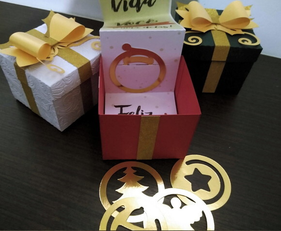Natal | Kit 12 Caixas Presente Lembrancinha