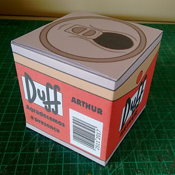 Simpsons | Kit 20 Caixas Duff Decorativa para Doces