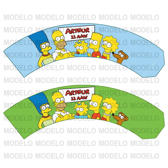 Simpsons | Kit 40 Saias para Cupcakes.