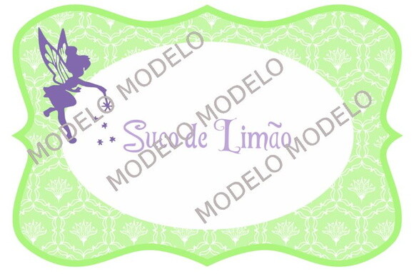 Sininho | Kit 10 Adesivos p/ Suqueira Tinker Bell