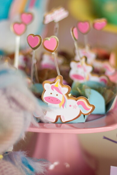 Unicórnio | Kit 40 Forminhas de Doces Decorativas 3d