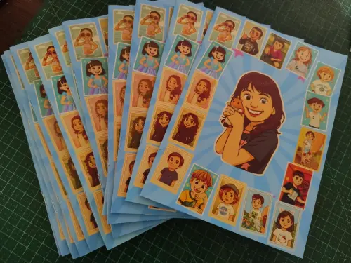 Lembrancinha de festa Kit 15 Álbuns personalizados de figurinhas Amizade!