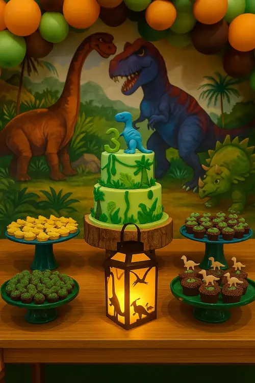 Dinossauros | Kit festa com 10 lanternas para decorar centros de 