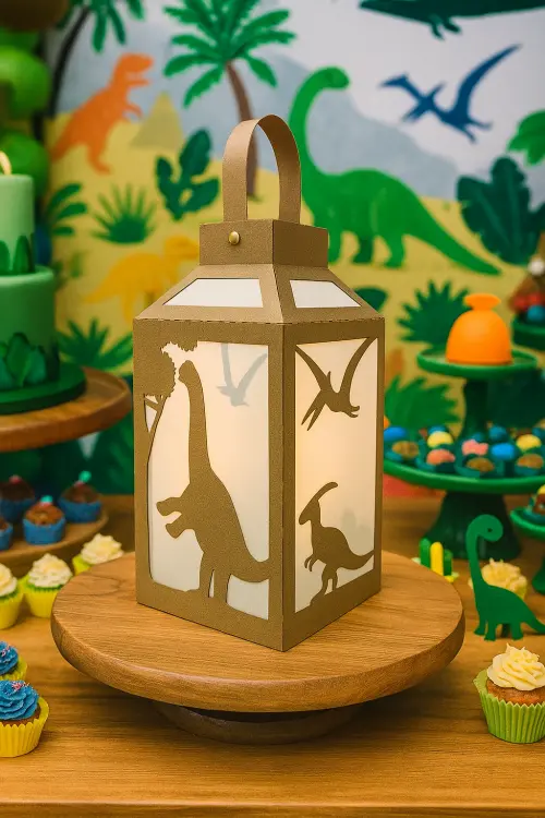 Dinossauros | Kit festa com 10 lanternas para decorar centros de mesa