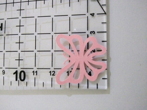 Borboleta Rosa Vazada de Papel Pct 50 un