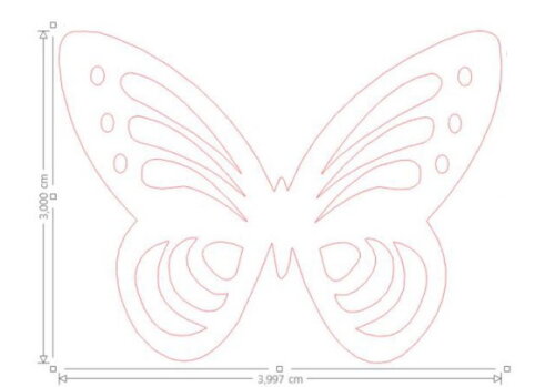 Borboleta Vazada de Papel Pct 50 un