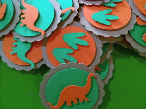 Dinossauro | Kit 30 Toppers 3d