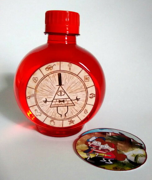 Gravity Falls | Kit 20 Adesivos para Água Ouro Fin