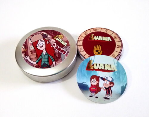 Gravity Falls | Kit 20 Adesivos Redondo Personalizados