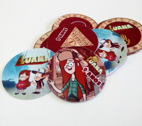 Gravity Falls | Kit 20 Adesivos Redondo Personalizados