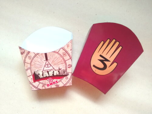 Gravity Falls | Kit 25 Caixas para Batatas Personalizadas