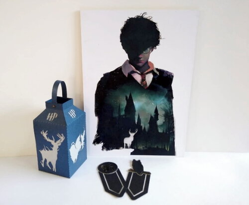 Harry Potter | Kit Quadro, Lanterna e Marca Páginas