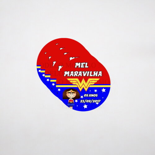 Mulher Maravilha | Kit 35 Adesivos Personalizados