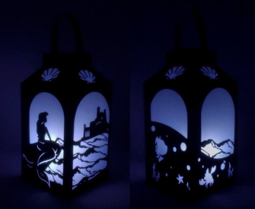 Pequena Sereia | Kit 05 Lanterna Decorativa Personalizada