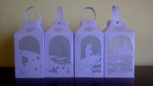 Pequena Sereia | Kit 05 Lanterna Decorativa Personalizada