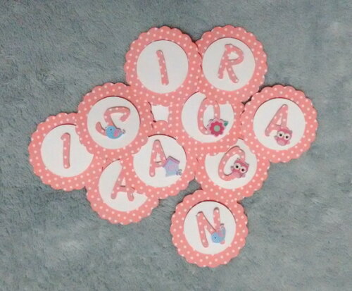 Tag Personalizada | Kit 30 Letras Alto Relevo