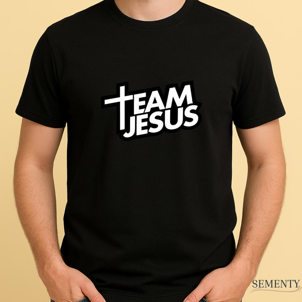 Camiseta Branca Estilizada Team Jesus Unissex – Declare sua Fé