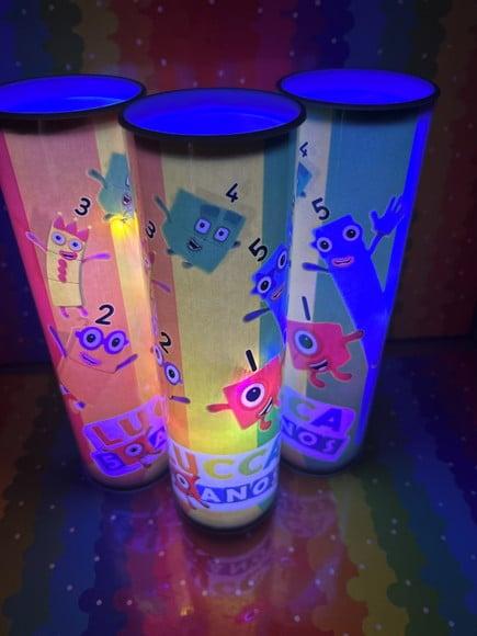 20 Luminarias de Led para Festa - Festa Numberblocks