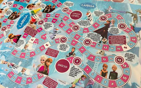 20 Lembrancinha Frozen - Jogo de Tabuleiro