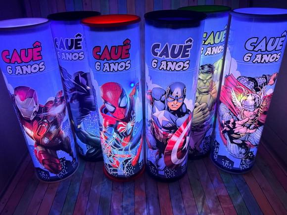 20 Luminárias de Led para Festa - Herois e Heroinas