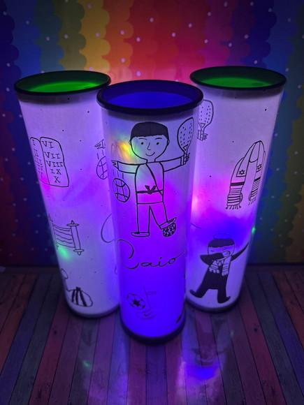 20 Luminarias de Led para Festa - com Sua Arte