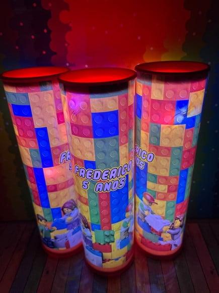 20 Luminarias de Led para Festa - Festa Lego