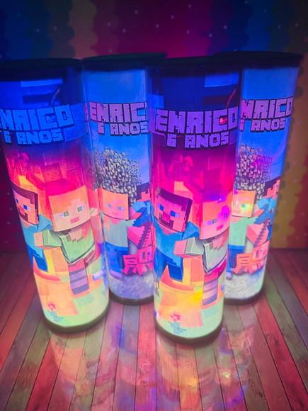 20 Luminárias de Led para Festa - Festa Minecraft