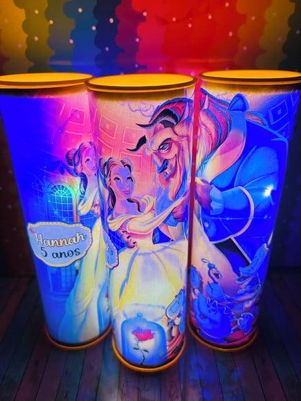 20 Luminárias de Led para Festa - Festa Bela e a Fera