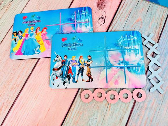 20 Jogo da Velha Princesas com Sacolinha de Pvc