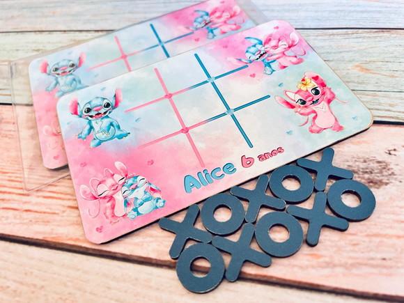 20 Jogo da Velha Stitch com Sacolinha de Pvc